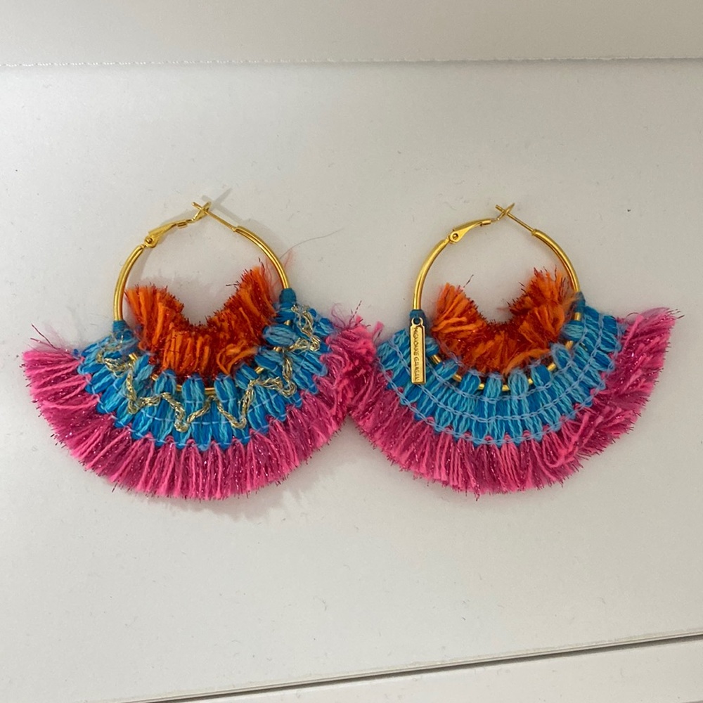 Beautiful earrings only worn once! From a Mignon Gavignon Sample Sale